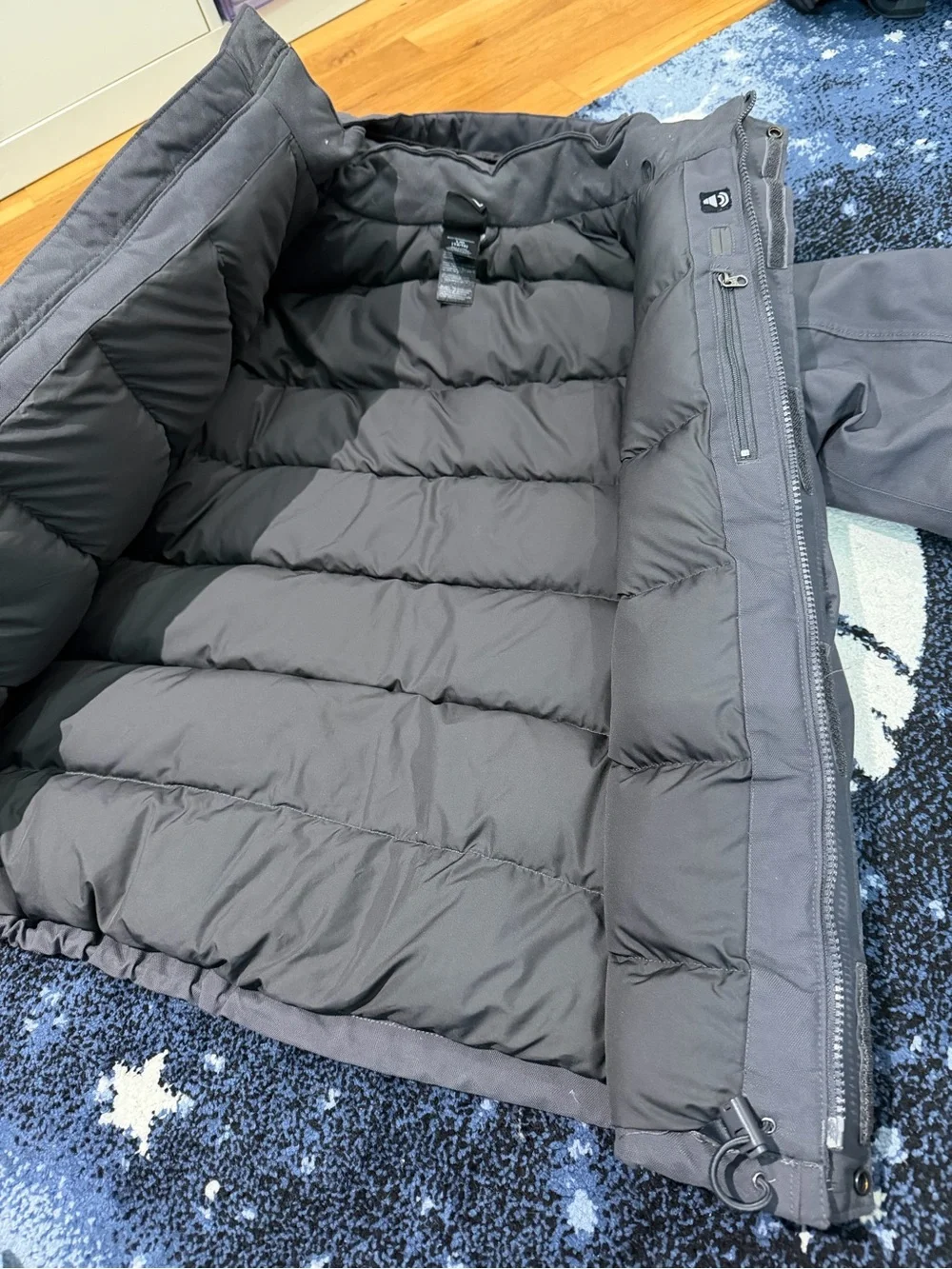 The North Face Men's Dark Gray Hooded Winter Jacket